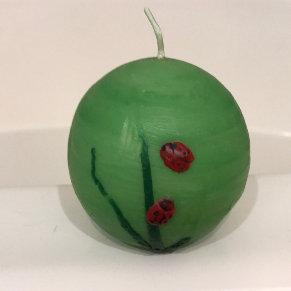 Lady bug candle